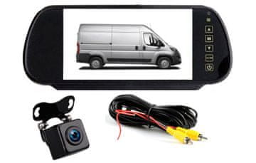 shumee 7-palčni monitor v ogledalu z vzvratno kamero v kovinskem ohišju