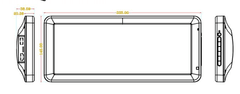 shumee Monitor za vzvratno kamero 12,3"" AHD 4-kanalni z DVR snemanjem