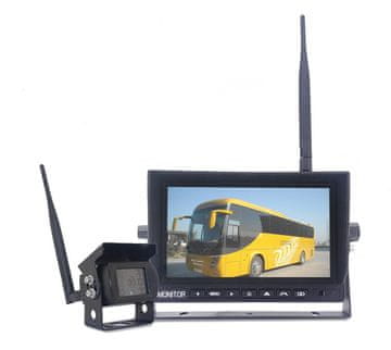 shumee Brezžična digitalna AHD 1080P kamera za vzvratno vožnjo komplet 18 IR + 7" monitor 12V/24V