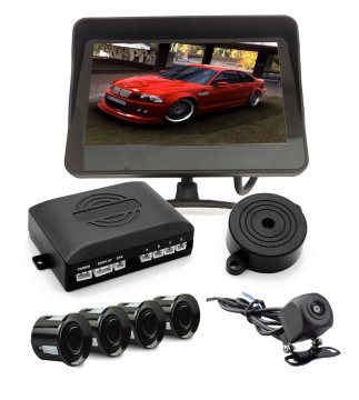 shumee Monitor + kamera + parkirni senzor VIDEO AHD 22 mm črni senzorji