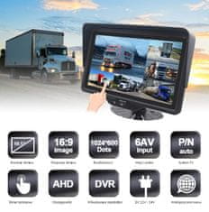 shumee Monitor za vzvratno kamero 10"" AHD 6 kanalov 12-24V DVR