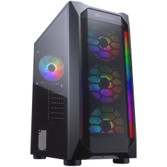 shumee Ohišje COUGAR MX410 Mesh-G RGB Midi Tower, črno