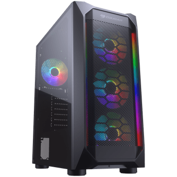 shumee Ohišje COUGAR MX410 Mesh-G RGB Midi Tower, črno