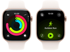 Apple Watch Series 11 pametna ura, GPS, 42mm + pašček, M/L, bež (Rose Gold) (MEU44WF/A)