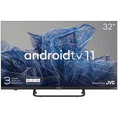 shumee KIVI 32-palčni LED TV, FHD, Android TV, 1920 x 1080, 60 Hz, JVC 2 x 8 W zvok, BT 5.1, HDMI, črne barve