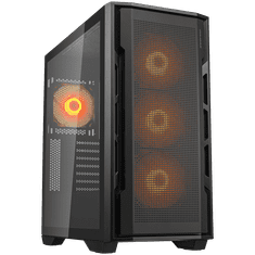 shumee Ohišje COUGAR Uniface RGB, Midi Tower, črno