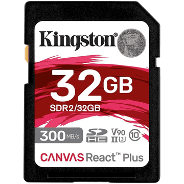 shumee Kingston Canvas React Plus 32GB UHS-II 300R/260W U3 V90 SDHC kartica za Full HD/4K/8K
