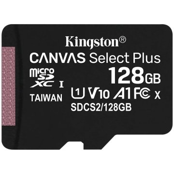 shumee Kingston 128 GB micSDXC Canvas Select Plus 100R A1 C10 posamezno pakiranje brez ADP-ja