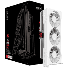 shumee Grafična kartica XFX Swift AMD Radeon RX 9060 XT OC, bela, trojni ventilator, igralna izdaja, 16 GB GDDR6, 128-bitna, HDMI, 2xDP