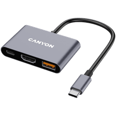 shumee CANYON HUB DS-4 3 z 1 USB-C priključkom, rdeč