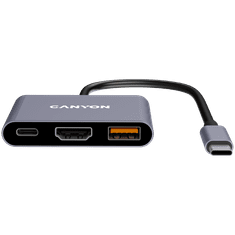 shumee CANYON HUB DS-4 3 z 1 USB-C priključkom, rdeč