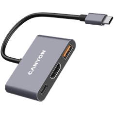 shumee CANYON HUB DS-4 3 z 1 USB-C priključkom, rdeč