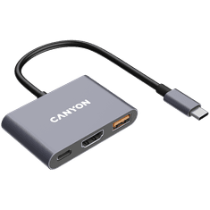 shumee CANYON HUB DS-4 3 z 1 USB-C priključkom, rdeč