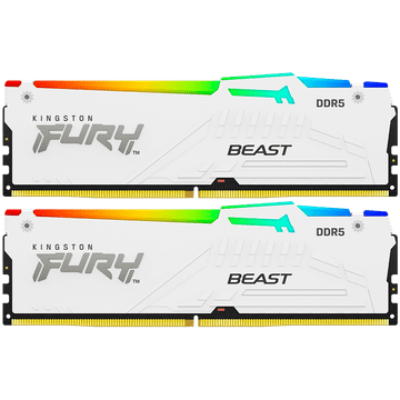 shumee Kingston 32 GB 6400 MT/s DDR5 CL32 DIMM (komplet 2 kosov) FURY Beast White RGB EXPO
