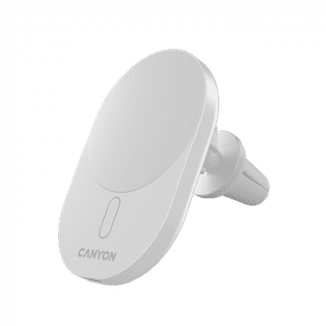 shumee CANYON OnGrip 105 15W Qi2 magnetni avtomobilski polnilnik bele barve