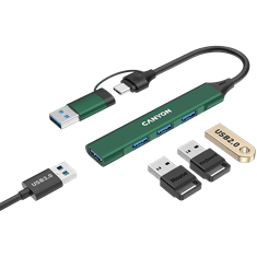 shumee CANYON HUB DS-02 4 z 1 USB-A/C navpično