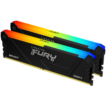 Kingston 16GB 3200MT/s DDR4 CL16 DIMM (Kit of 2) FURY Beast RGB pomnilnik