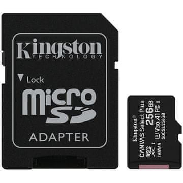 shumee KINGSTON 256 GB microSDXC Canvas Select Plus 100R A1 C10 + ADP kartica