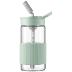 shumee BUYDEEM 500 ml steklena steklenica s slamico, model CD1017, prijetno zelenkasta barva