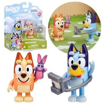 sarcia.eu Bluey Bingo FIGURICE KOMPLET Igra FOTOGRAF, figurice za otroke, PREMIKLJIVE DELE 3+