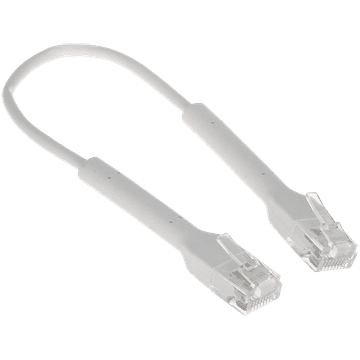 shumee UBIQUITI UniFi kat. 6 Ethernet patch kabel, 0,1 m, kotni z zaprto zaščito RJ45, bel