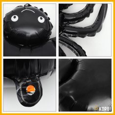 Korbi Velik folijski balon – strašen pajek | halloween okrasitev za zabave (črn)