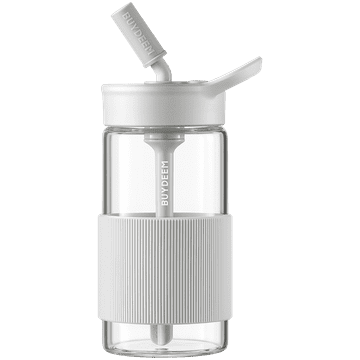 shumee BUYDEEM 500ml steklenička s slamico, model CD1017, ovseno bela barva
