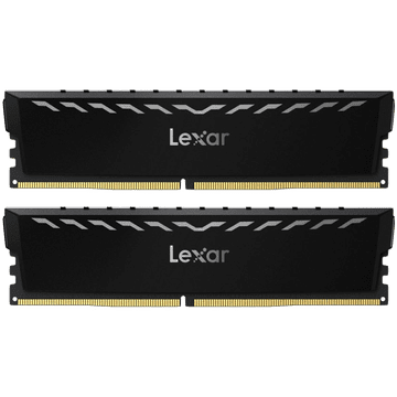 shumee Lexar THOR DDR4 3600 UDIMM XMP 2 x 8GB pomnilnik s črnim hladilnikom. Dvojni paket.