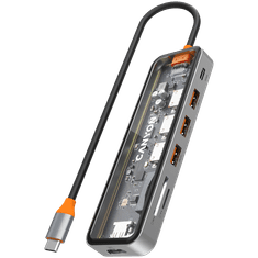 shumee CANYON HUB DS-13 7-palčni 1 4k USB-C prozoren