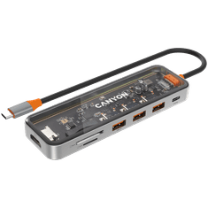shumee CANYON HUB DS-13 7-palčni 1 4k USB-C prozoren
