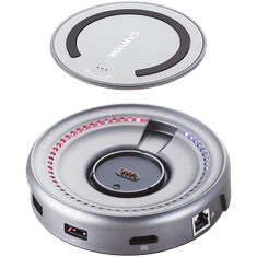 shumee CANYON HUB DS-7 7 en 1 USB-C Qi Charge Gris Sidéral