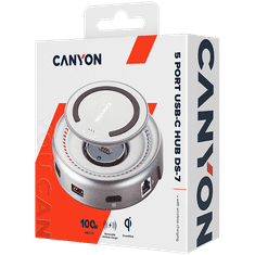 shumee CANYON HUB DS-7 7 en 1 USB-C Qi Charge Gris Sidéral