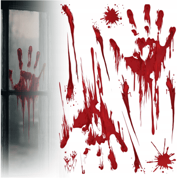 Korbi Folijske okenske nalepke – Halloween dekoracija | Krvave roke, vz. 2