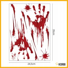 Korbi Folijske okenske nalepke – Halloween dekoracija | Krvave roke, vz. 2