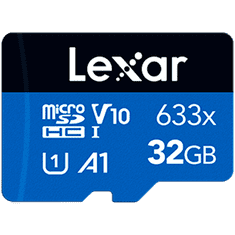 shumee Lexar 32GB visokozmogljiva pomnilniška kartica UHS-I 633x microSDHC, do 100 MB/s branja in 20 MB/s pisanja C10 A1 V10 U1