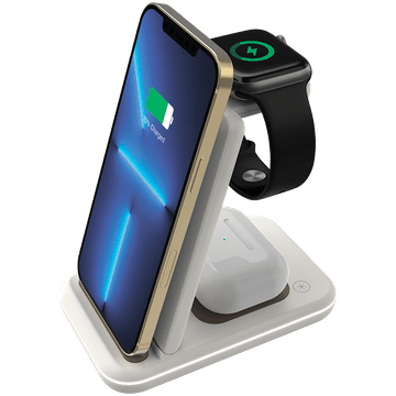 shumee Brezžični polnilnik CANYON WS-304 15W 3-v-1 Cosmic Latte