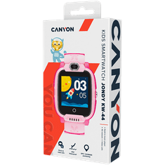 shumee Pametna ura za otroke CANYON Jondy KW-44, 4G, kamera, GPS, glasba, roza
