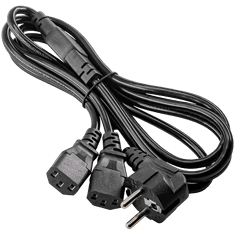 shumee AKYGA ''Y'' AK-PC-04A razdelilnik napajalnega kabla CCA CEE 7/7 / 2x IEC C13 1,8 m