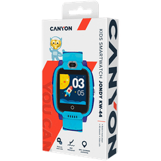 shumee Pametna ura za otroke CANYON Jondy KW-44, 4G, kamera, GPS, glasba, modra