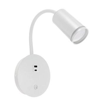 Ideus Svetilka 1xGU10 za LED IP20 s stikalom ZULA WLL + USB bela