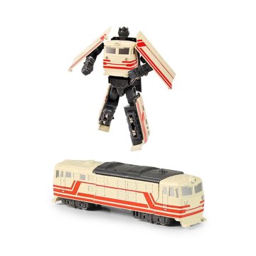 Rappa Kovinski robot razstavljena lokomotiva bež barve