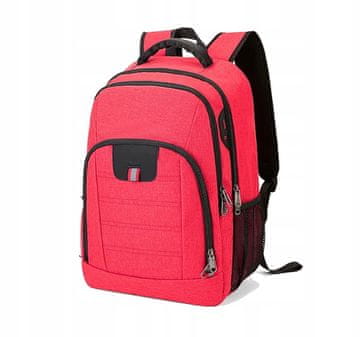 shumee 15,6-palčni nahrbtnik za prenosnik, vodoodporna potovalna torba 23L, rdeča