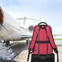 shumee 15,6-palčni nahrbtnik za prenosnik, vodoodporna potovalna torba 23L, rdeča