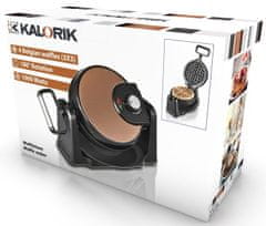 shumee Kalorik rotacijski pekač za vaflje za 4 vaflje, bakren, 1000 W, WM 1050 CO