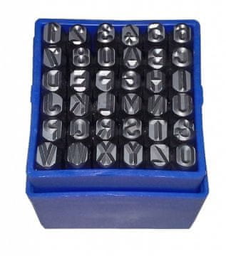 shumee Komplet 6 mm štampiljk za oštevilčenje in črkovanje