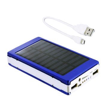 shumee Solarna prenosna baterija z LED svetilko, 8000 mAh