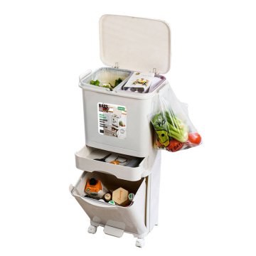 shumee Koš za sortiranje odpadkov 46 l tristopenjski