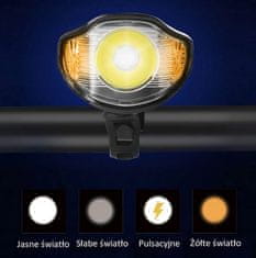 shumee 4-v-1 kolesarska luč s števcem in hupo