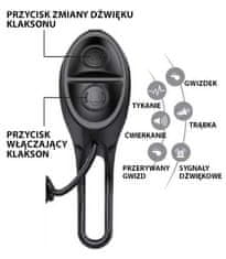 shumee 4-v-1 kolesarska luč s števcem in hupo