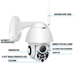 shumee HD 1080P vrtljiva nadzorna kamera z mikrofonom